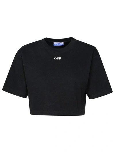 Shop Off-white Black Cotton T-shirt