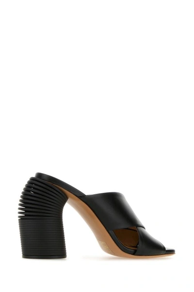 Shop Off-white Off White Woman Black Leather Criss Cross Mules