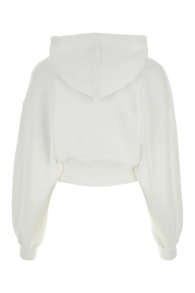 Shop Off-white Off White Woman White Cotton Sweatshirt