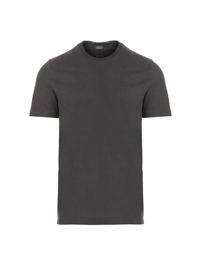 Shop Zanone Ice Cotton T-shirt In Gray