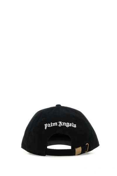 Shop Palm Angels Man Black Cotton Baseball Cap