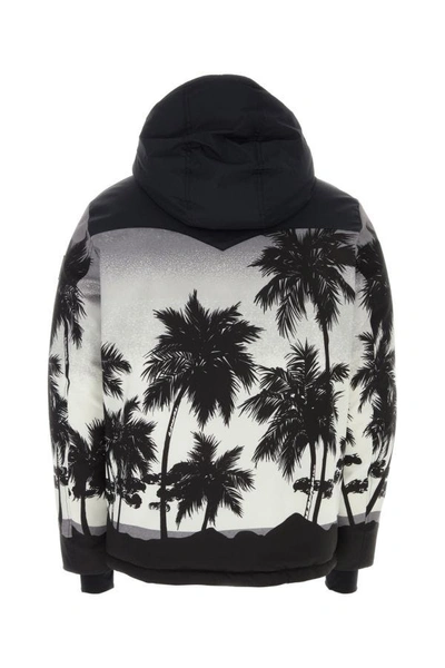 Shop Palm Angels Man Printed Polyester Palm Ski Jacket In Multicolor