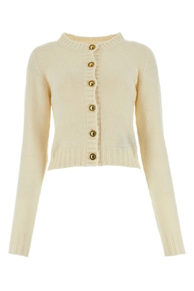 Shop Palm Angels Woman Cardigan In White
