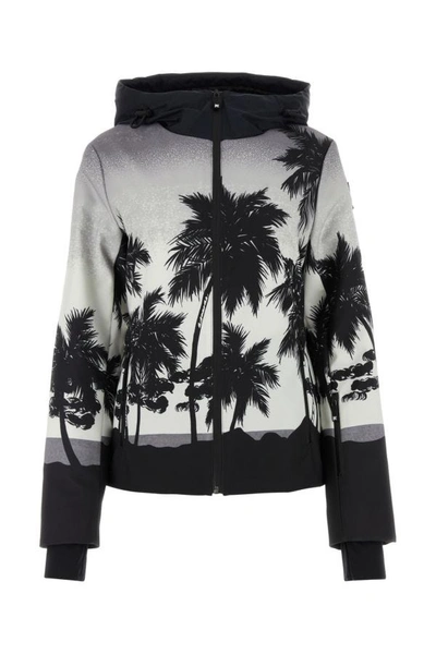 Shop Palm Angels Woman Printed Polyester Palm Ski Jacket In Multicolor