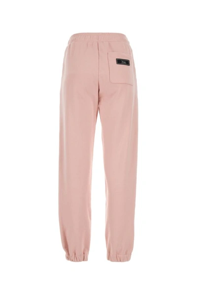 Shop Versace Woman Pink Cotton Joggers