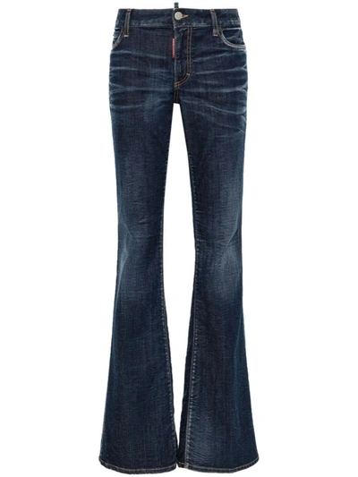 Shop Dsquared2 Flared Jeans In Blue