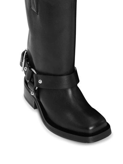 Shop Ganni Boots With Buckle In Black
