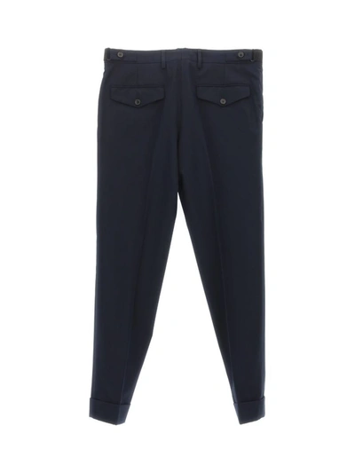 Shop Dries Van Noten Trousers In Navy