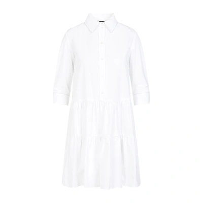 Shop Fabiana Filippi Cotton Mini Dress In White