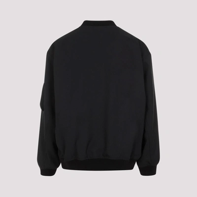 Shop Jil Sander Polyester Bomber Jacket In Black