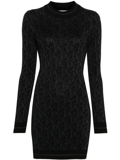 Shop Palm Angels Logo Mini Dress In Black