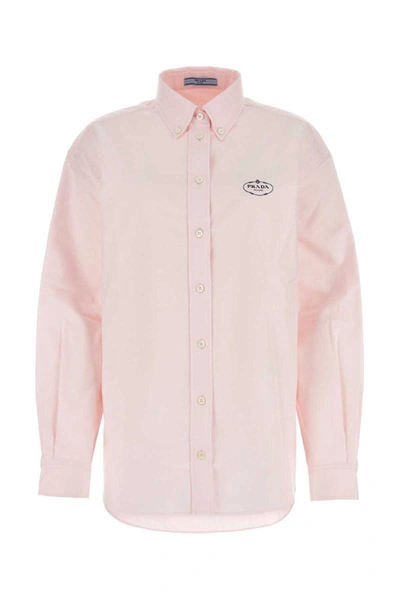 Shop Prada Shirts In Pink