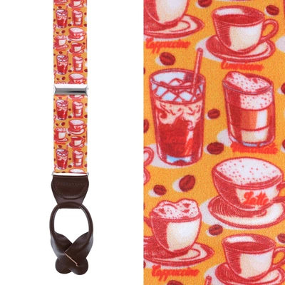 Trafalgar Highly Caffeinated Silk Button End Braces In Multi