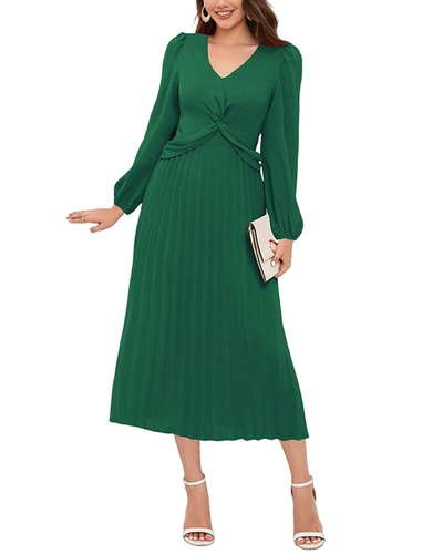 Shop Nino Balcutti Midi Dress In Green