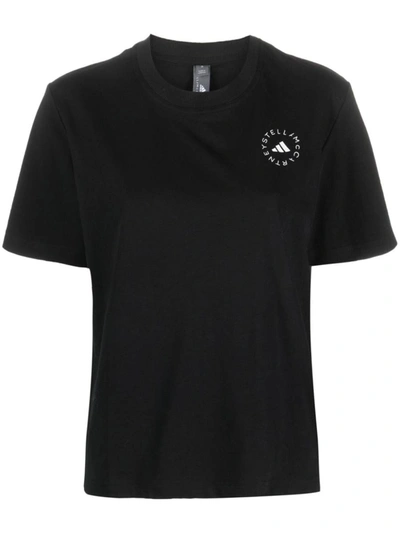 Shop Adidas By Stella Mccartney Logo Sporty T-shirt In Black