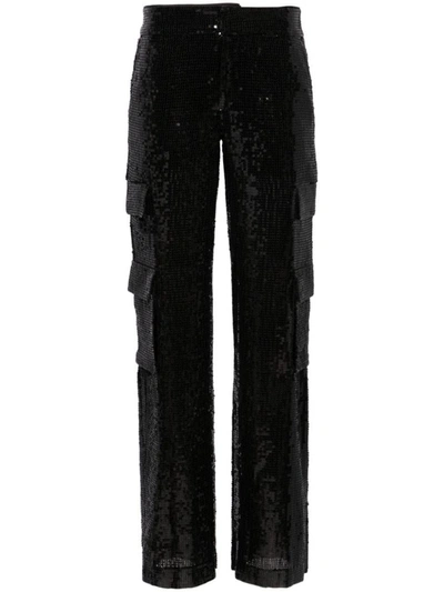 Shop Alice And Olivia Alice + Olivia Hayes Cargo Trousers In Black
