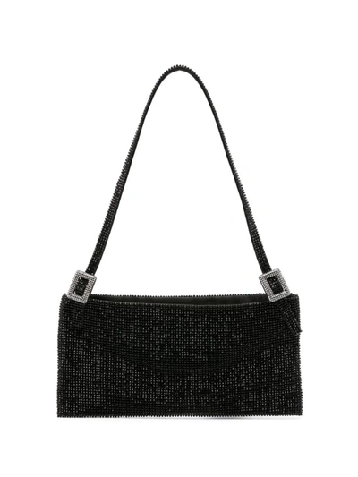 Shop Benedetta Bruzziches Your Best Friend La Grande Crystal-embellished Handbag In Black