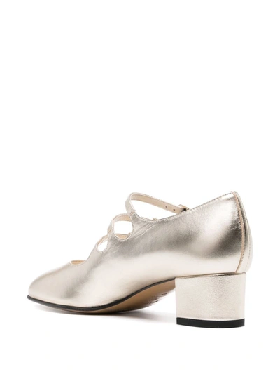 Shop Carel Paris Derbies In Lamine Platine