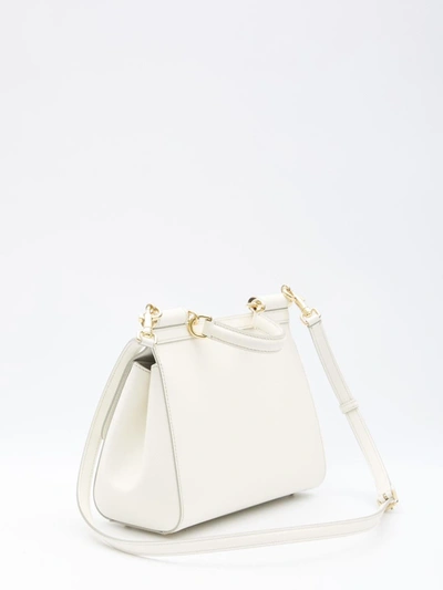 Shop Dolce & Gabbana Medium Sicily Bag In White