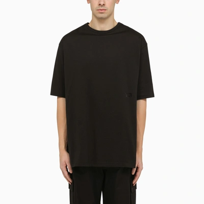 Shop Y-3 Black Crew-neck T-shirt