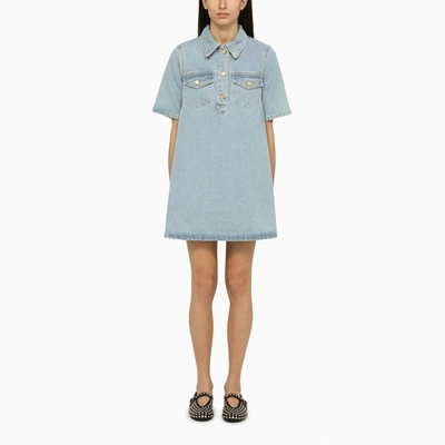 Shop Ganni | Light Blue Denim Mini Dress