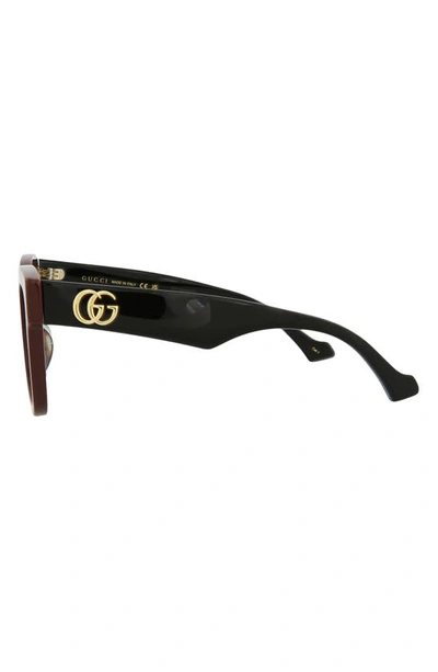 Gucci 52mm Square Sunglasses In Brown Black Green