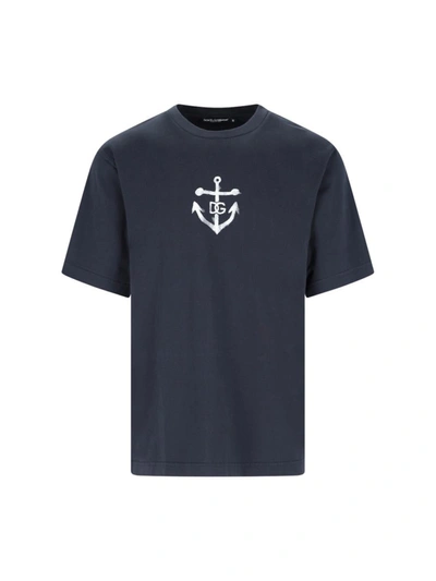 Shop Dolce & Gabbana T-shirts And Polos In Blue