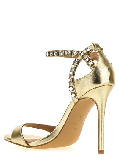 Shop Pinko 'calila 02' Sandals In Gold