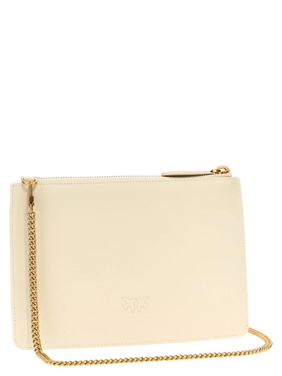Shop Pinko 'classic Flat Love Bag Simply' Clutch In White