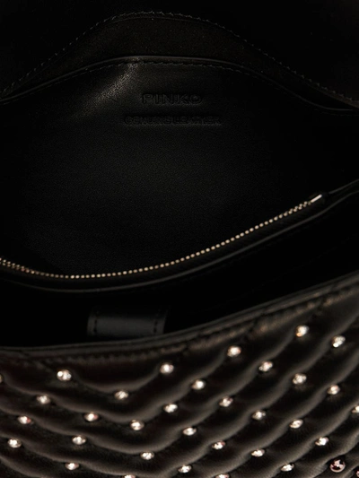 Shop Pinko 'mini Lady Love Bag Puff' Handbag In Black