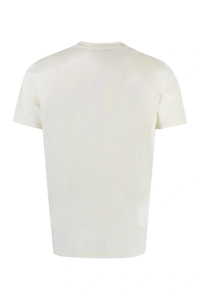 Shop Tom Ford Cotton Blend T-shirt In Ivory
