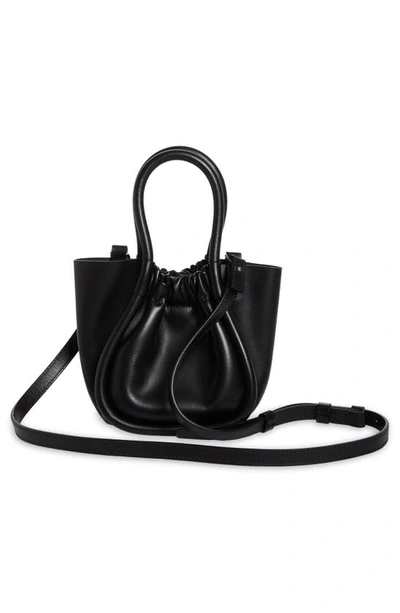 Shop Proenza Schouler X-small Ruched Leather Crossbody Tote In Black