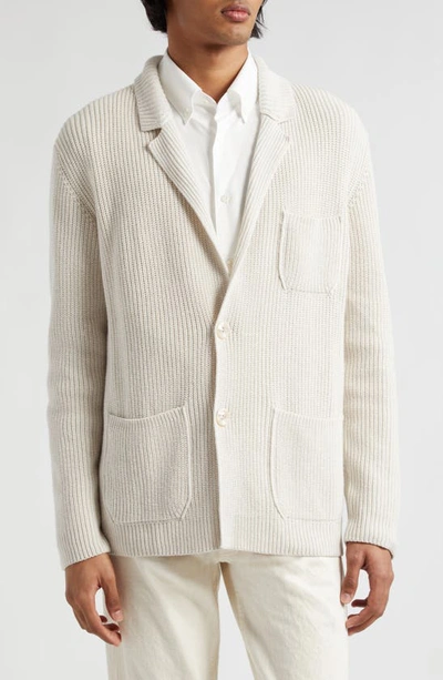 Shop Agnona Cotton & Cashmere Cardigan Sport Coat In Light Linen