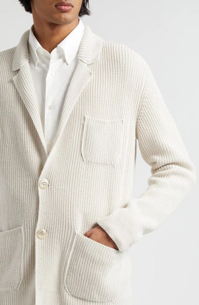 Shop Agnona Cotton & Cashmere Cardigan Sport Coat In Light Linen