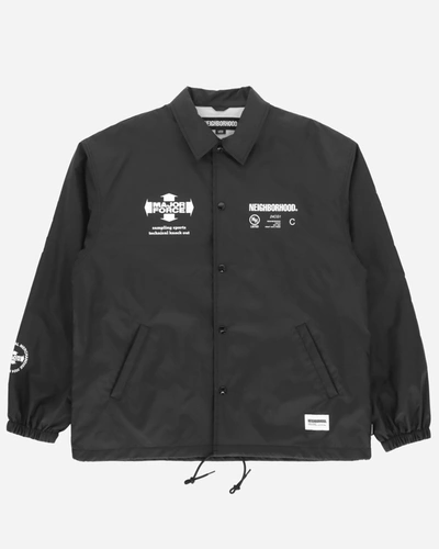 Shop Neighborhood Major Force Windbreaker Jacket In Black