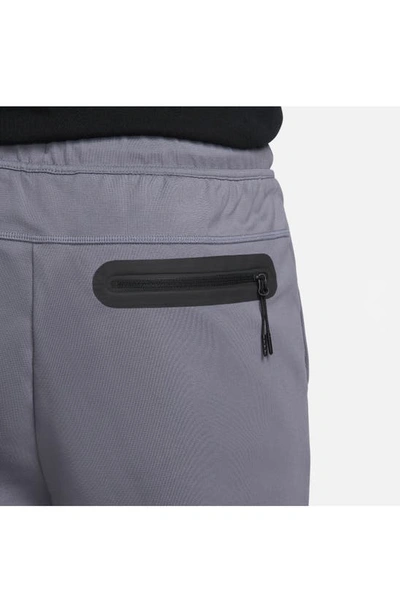 Shop Nike Lightweight Tech Knit Shorts In Light Carbon/ Black