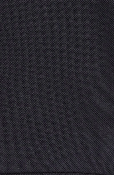 Shop Moncler Kids' Logo Patch Pleated Piqué Polo Dress In Blue Navy