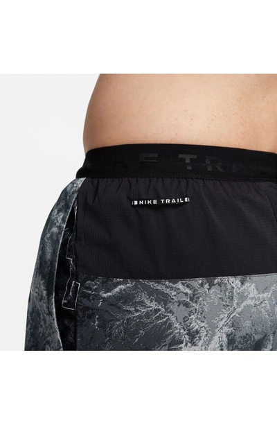 Shop Nike Dri-fit 7-inch Brief Lined Trail Shorts In Anthracite/ Black/ White