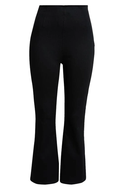 Shop Veronica Beard Carson Off-duty High Waist Ankle Flare Jeans In Onyx