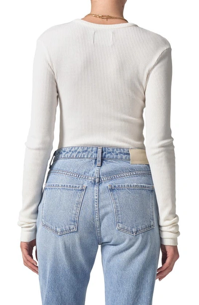 Citizen Of Humanity Bina Rib Crewneck Sweater In Pashmina