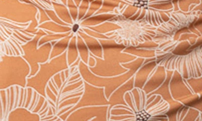 Shop Kiyonna Faux Wrap Top In Apricot Florals