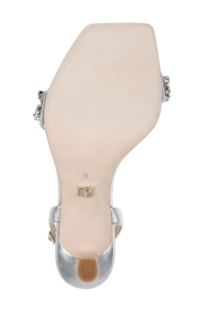 Shop Badgley Mischka Leanna Sandal In Silver Metallic