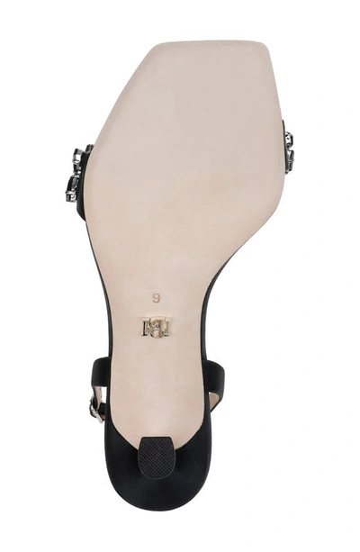 Shop Badgley Mischka Collection Leanna Sandal In Black Satin