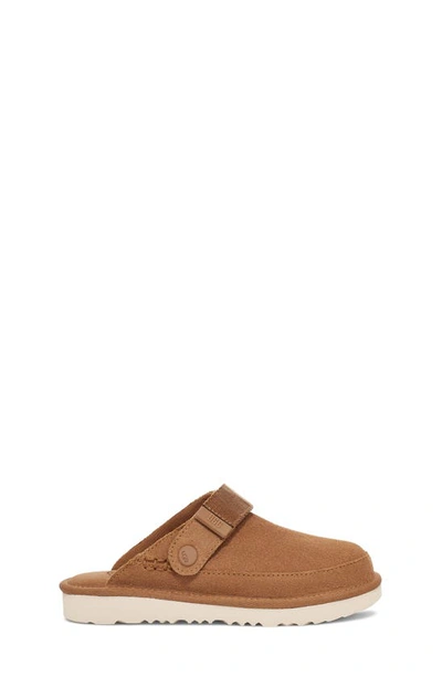 Ugg Kids Goldenstart Slingback Clog Flats In Chestnut