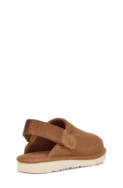 Ugg Kids Goldenstart Slingback Clog Flats In Chestnut