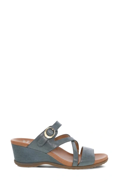 Shop Dansko Ana Wedge Sandal In Denim