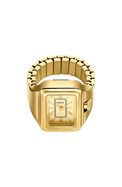 Shop Fossil Raquel Watch Ring, 14mm In Gold