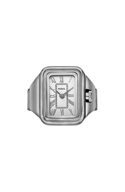 Shop Fossil Raquel Watch Ring, 14mm In Silver