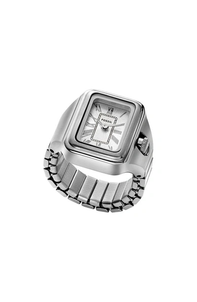 Shop Fossil Raquel Watch Ring, 14mm In Silver