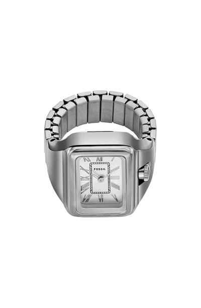 Shop Fossil Raquel Watch Ring, 14mm In Silver
